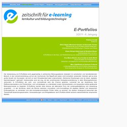 ZEL 3/2011 - 6. Jahrgang: E-Portfolios