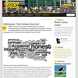 VOX: Zelfplagiaat: ‘Veel collega’s doen het’