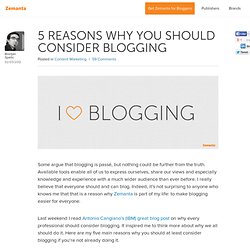 5 reasons why you should consider blogging
