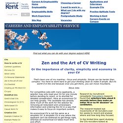 Zen and the Art of CV Writing!