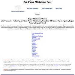Zen Paper Miniatures