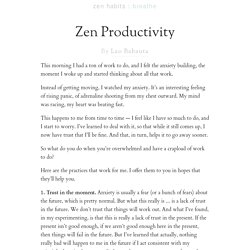 Zen Productivity