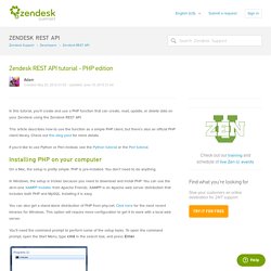 Zendesk REST API tutorial - PHP edition