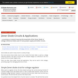 Zener Diode Circuits and Applications