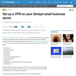 Set up a VPN on your Zentyal small business server