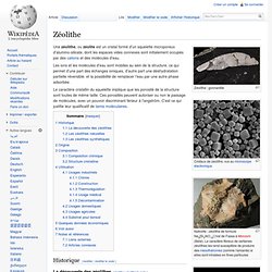 Wikipédia - Zéolithe
