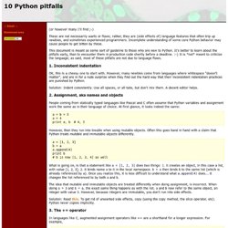 10 Python pitfalls