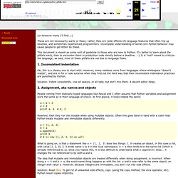 10 Python pitfalls