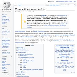 Zero-configuration networking