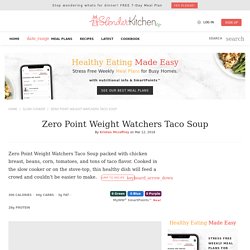 Zero Point Weight Watchers Taco Soup