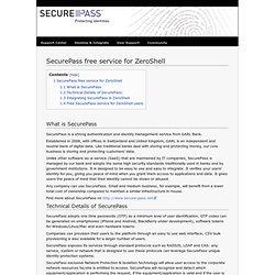 ZeroShell - SecurePass
