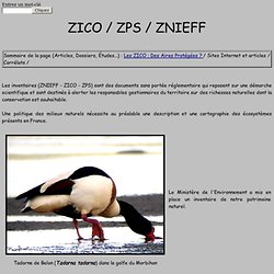 ZICO / ZPS / ZNIEFF