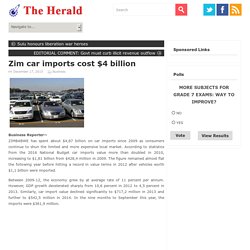 Zim car imports cost $4 billion