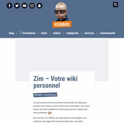 Zim – Votre wiki personnel