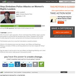 Stop Zimbabwe Police Attacks on Women's Rights Leaders