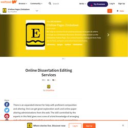 Online Dissertation Editing Services