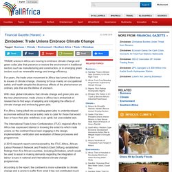 Zimbabwe: Trade Unions Embrace Climate Change