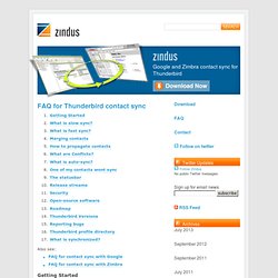 FAQ for Thunderbird contact sync