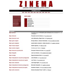 ZINEMA - PREMIOS GOYA 2003