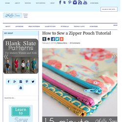 How to Sew a Zipper Pouch Tutorial