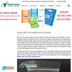 Cung Cấp Túi Zipper Giá Sỉ TPHCM - Baobitrungthanh.com