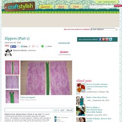 Zippers - CraftStylish