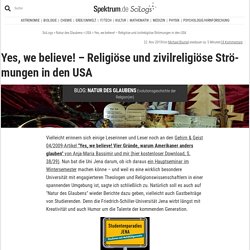 Yes, we believe! - Religiöse und zivilreligiöse Strömungen in den USA