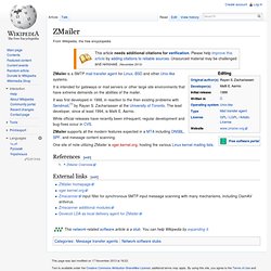 ZMailer - Wikipedia, the free encyclopedia - Aurora