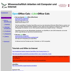 OpenOffice Calc - Überblick