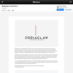 Zodiaclaw ( Free Font ) on Behance