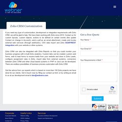 Zoho CRM Customization
