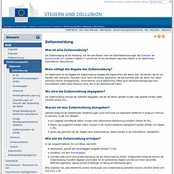 Zollanmeldung - European commission