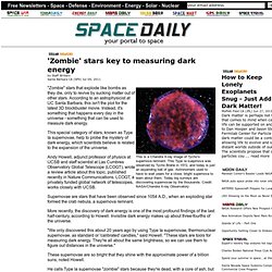 'Zombie' stars key to measuring dark energy