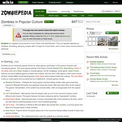 Zombies in Popular Culture - Zombie Wiki - Zombies, Undead, Survival Guide