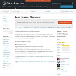 Zone Manager (Zoninator)