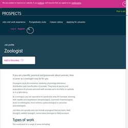 Zoologist job profile