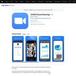 ‎ZOOM Cloud Meetings on the App Store