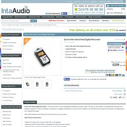 Zoom H4n Hand held Digital Recorder - Portable Recorders from Inta Audio UK