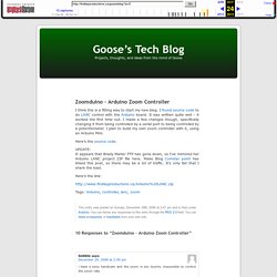 Zoomduino – Arduino Zoom Controller « Goose’s Tech Blog