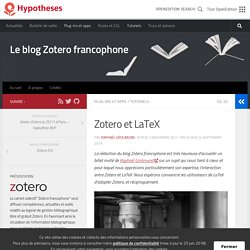 Zotero et LaTeX – Le blog Zotero francophone