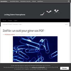 ZotFile : un outil pour gérer vos PDF
