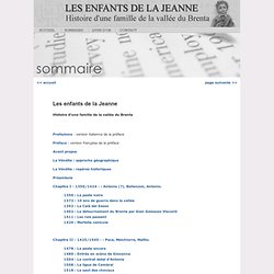 Exemple en ligne : Dalla Zuanna - Les enfants de la Jeanne - Sommaire