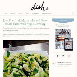 Raw Zucchini, Mozzarella and Green Tomato Salad with Apple Dressing