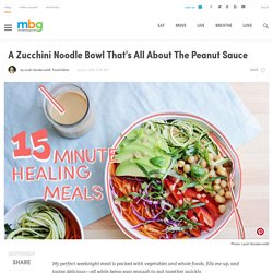 Zucchini Noodle Bowl + Peanut Sauce (Gluten-Free, Plant-Based)