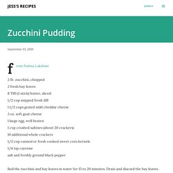 Zucchini Pudding