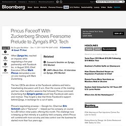 Pincus Faceoff With Zuckerberg Shows Fearsome Prelude to Zynga’s IPO: Tech