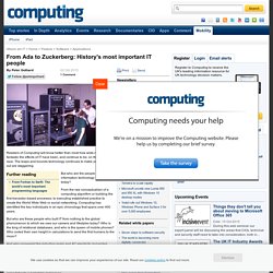 From Ada to Zuckerberg: History's most important IT people - Computing