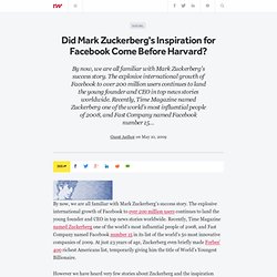 Did Mark Zuckerberg's Inspiration for Facebook Come Before Harvard?