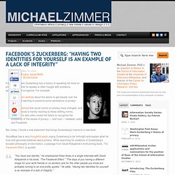 Michael Zimmer.org » Blog Archive » Facebook’s Zuckerberg: “Havi