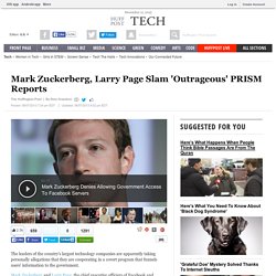 Mark Zuckerberg, Larry Page Slam 'Outrageous' PRISM Reports